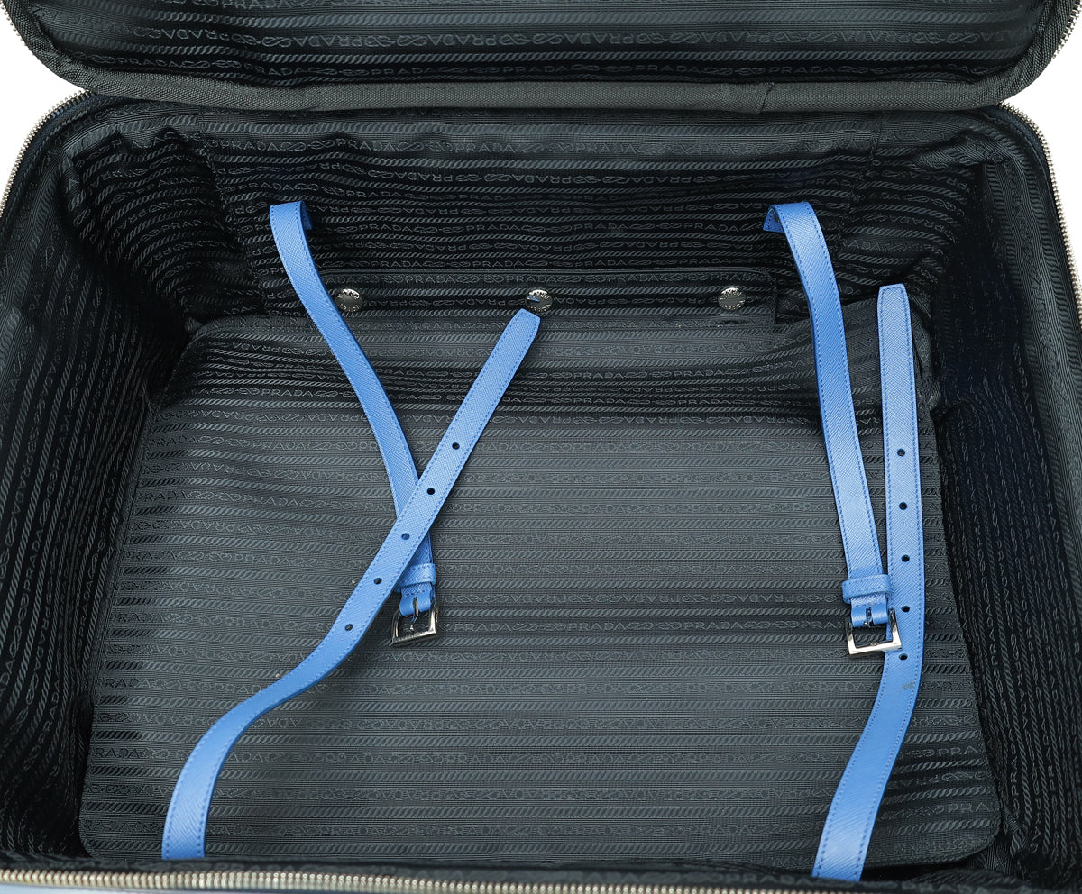 Prada Blue Travel Trolley Luggage