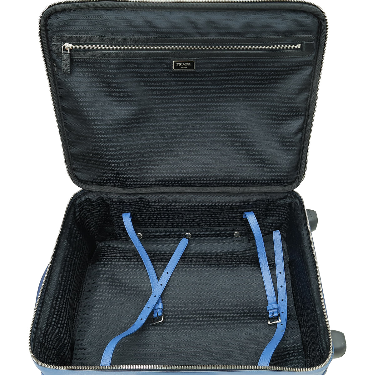 Prada Blue Travel Trolley Luggage