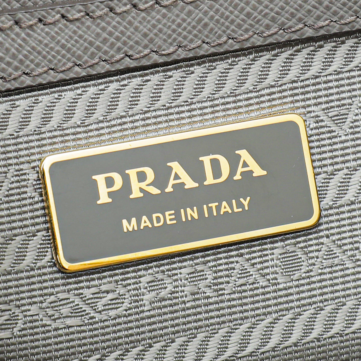 Prada Argilla Front Pocket Double Zip Bag