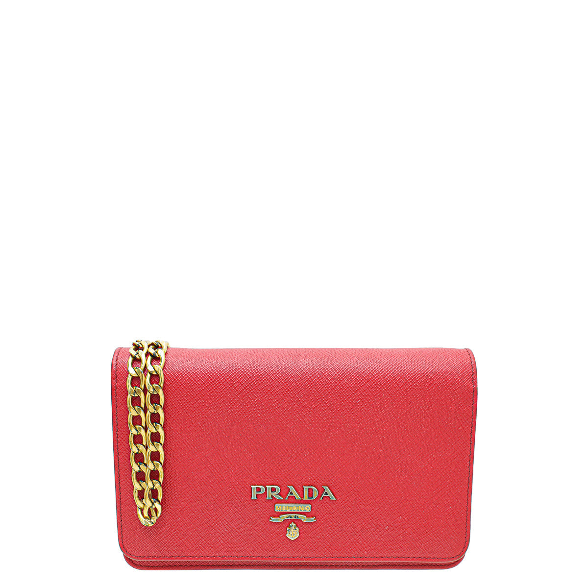 Prada Red Lux Wallet On Chain