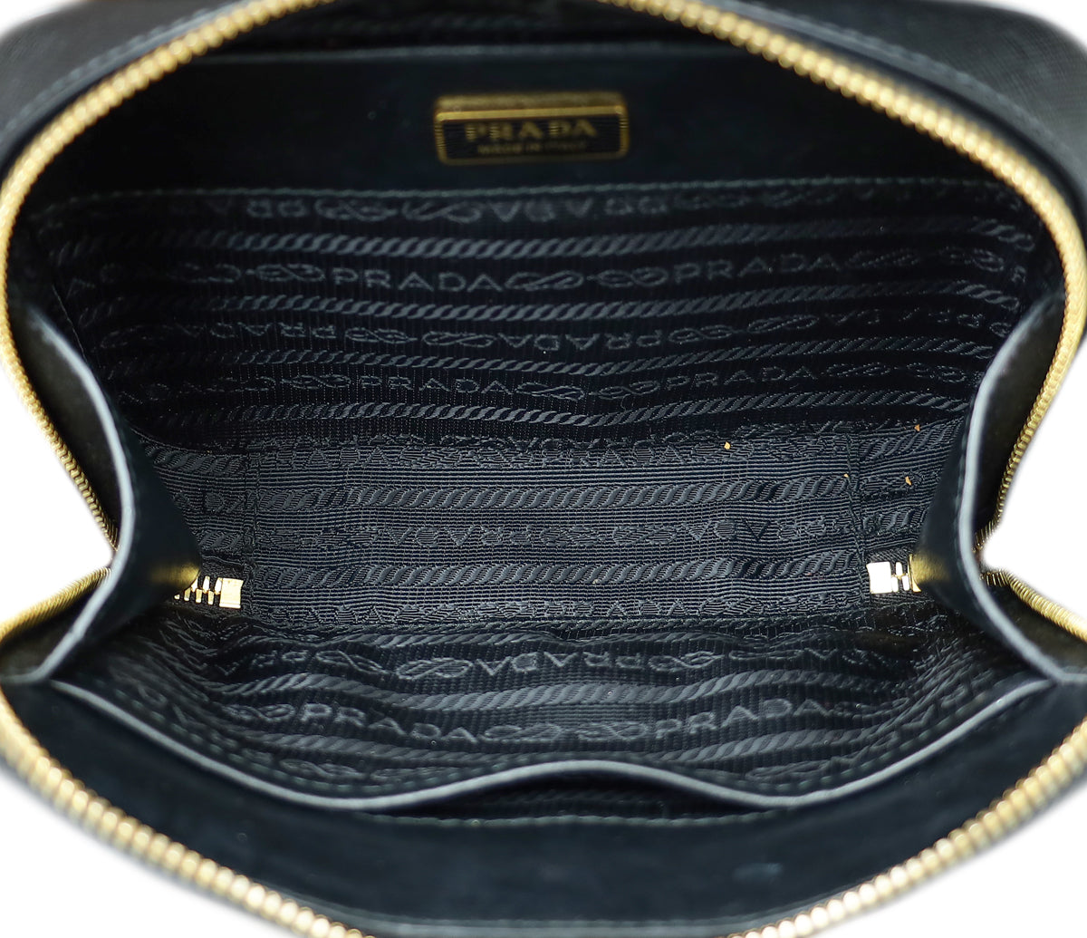 Prada Black Lux Convertible Chain Belt Bag