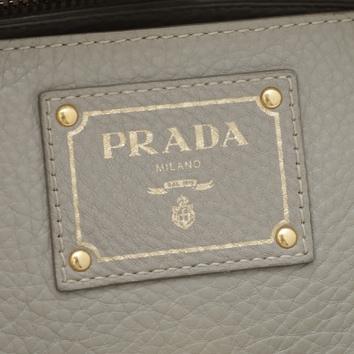 Prada Pomice Vitello Daino Double Zip Tote Bag