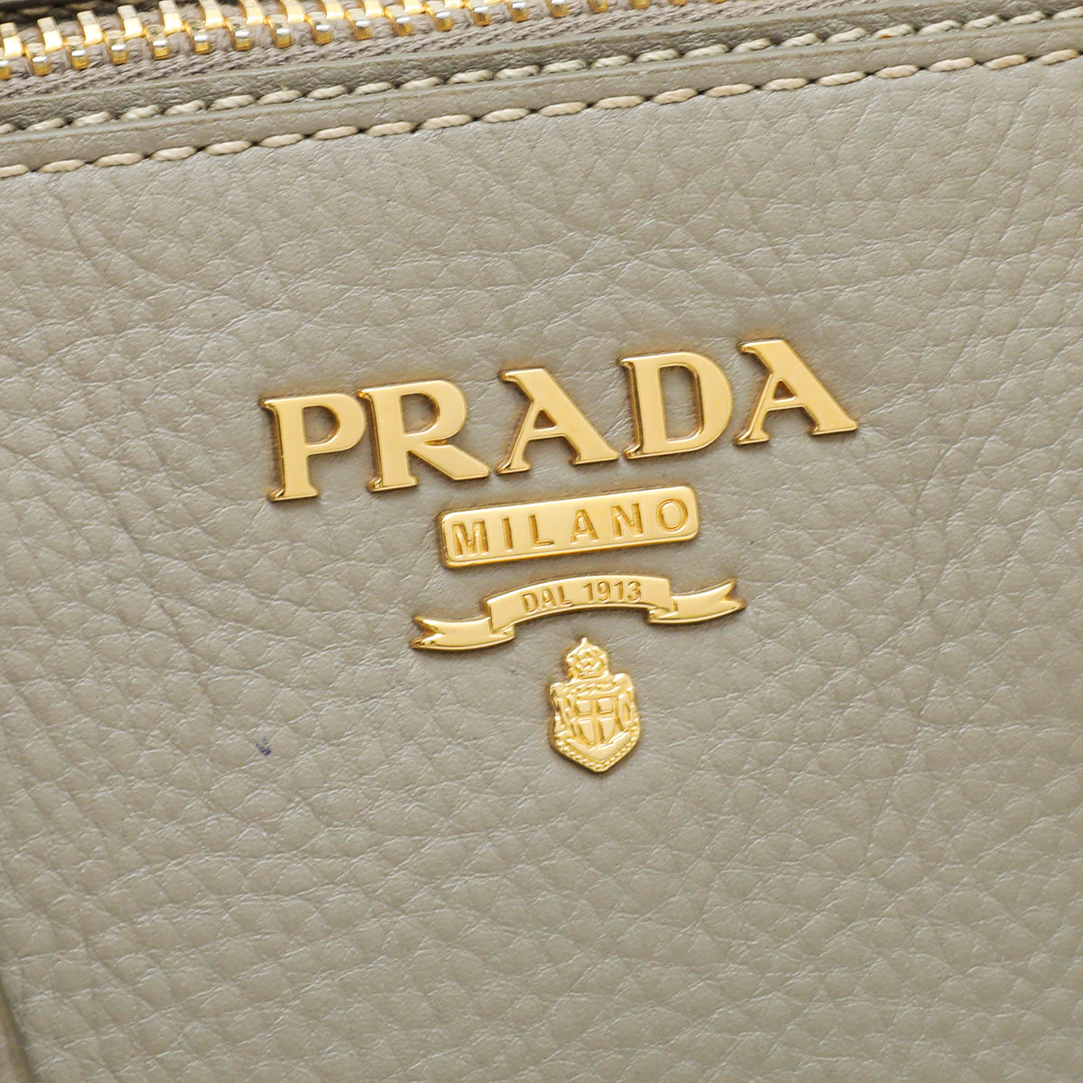 Prada Pomice Vitello Daino Double Zip Tote Bag