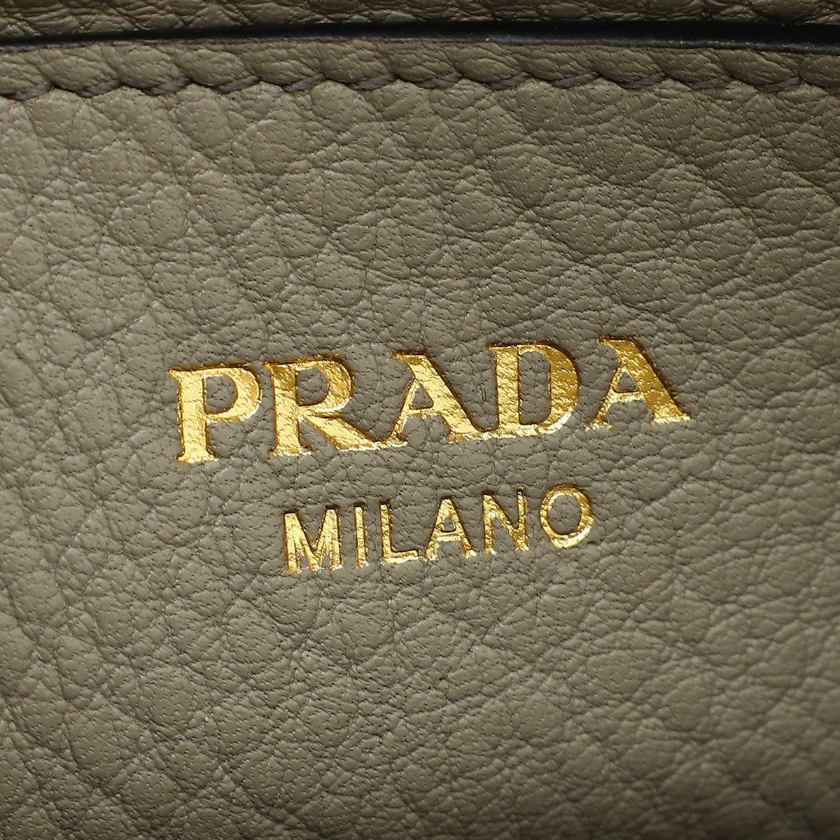 Prada Argilla Gray Vitello Phenix Flap Camera Bag