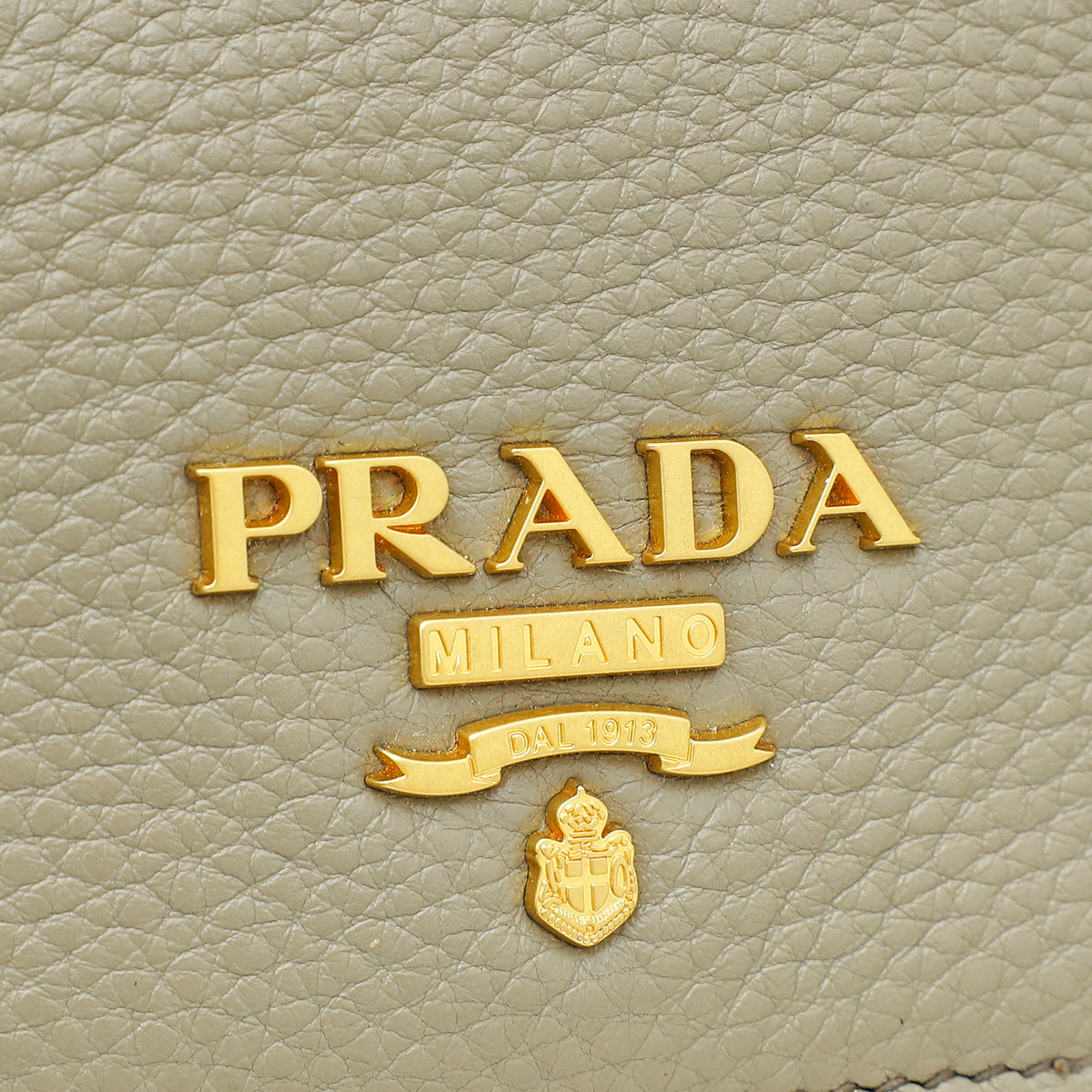 Prada Argilla Gray Vitello Phenix Flap Camera Bag