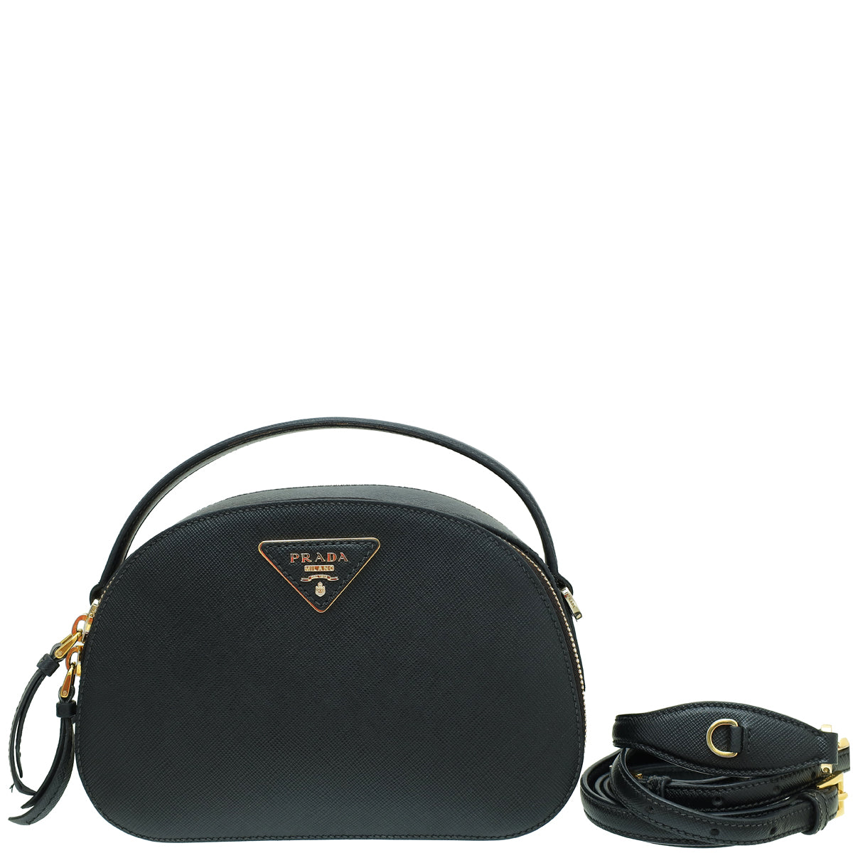 Prada Black Lux Odette Shoulder Bag