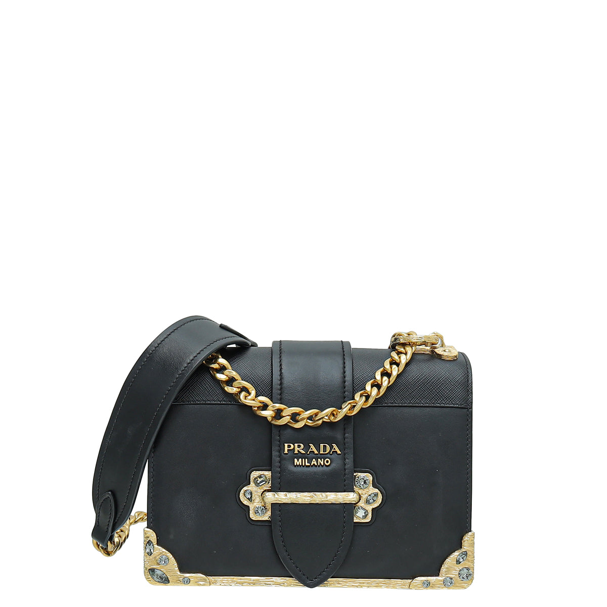 Prada Black Cahier Shoulder Bag