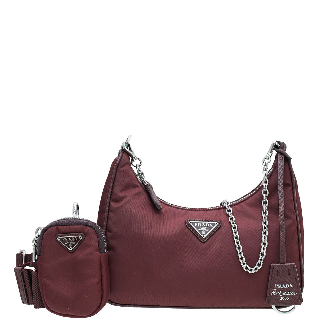 Prada Bordeaux Re-Edition 2005 Re-Nylon Bag