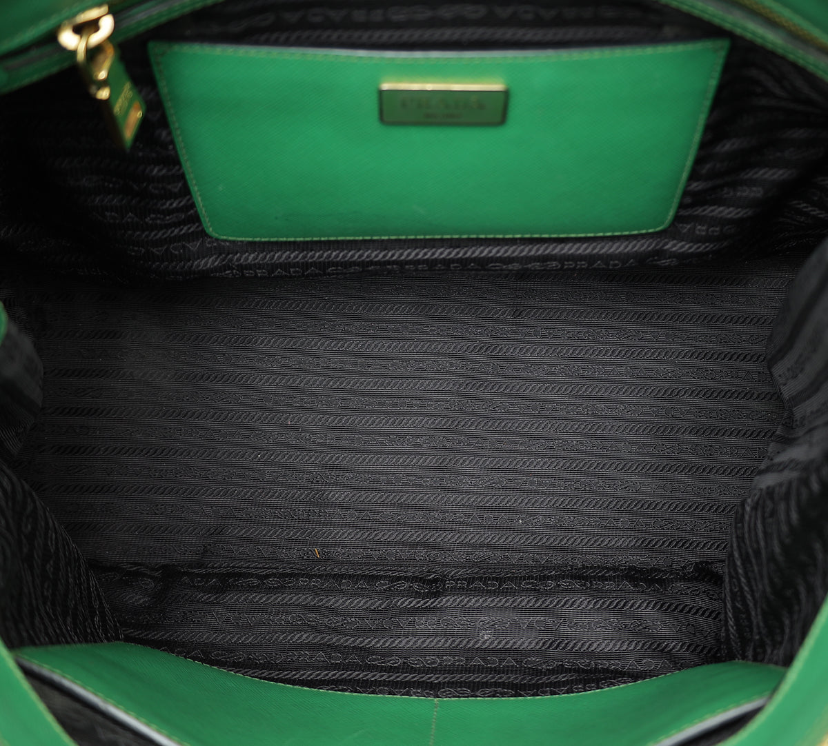 Prada Green Lux Galleria Large Tote Bag