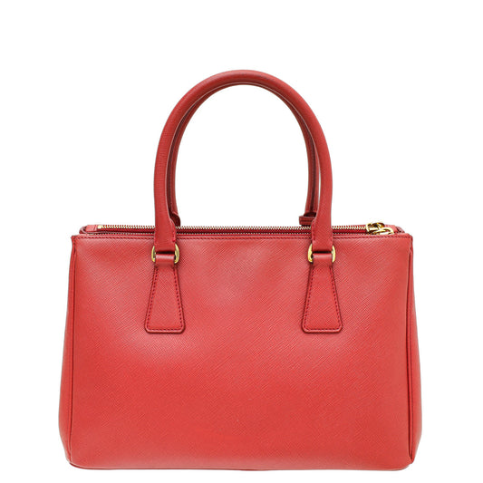 Prada Red Galleria Tote Bag