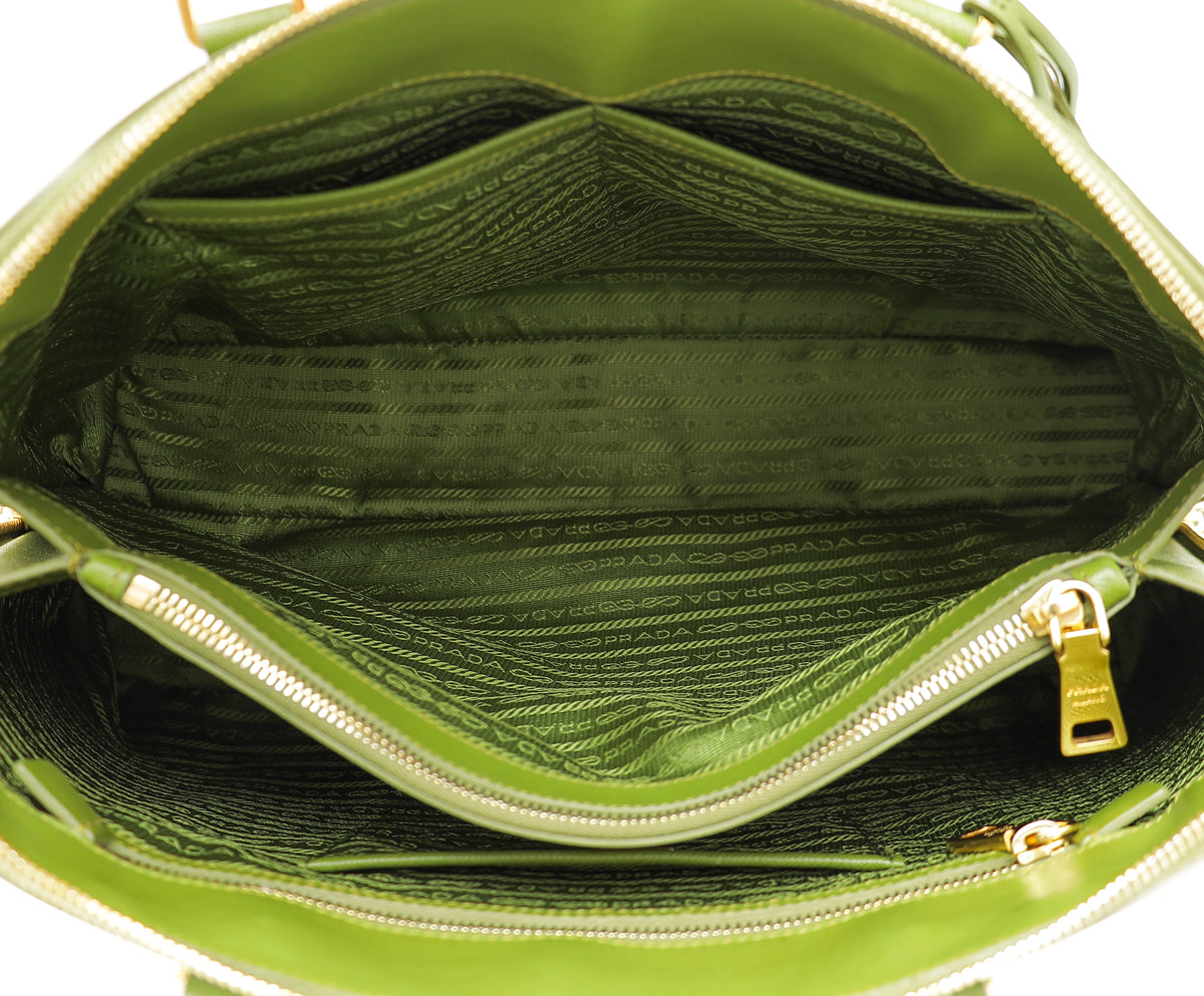 Prada Apple Green Lux Promenade Tote Large Bag