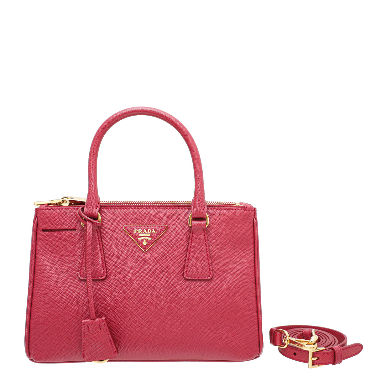 Prada Red Lux Galleria Small Tote Bag