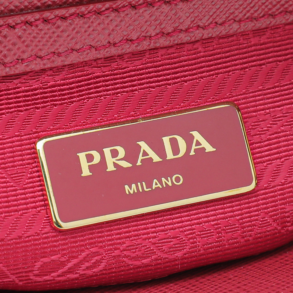 Prada Red Lux Galleria Small Tote Bag