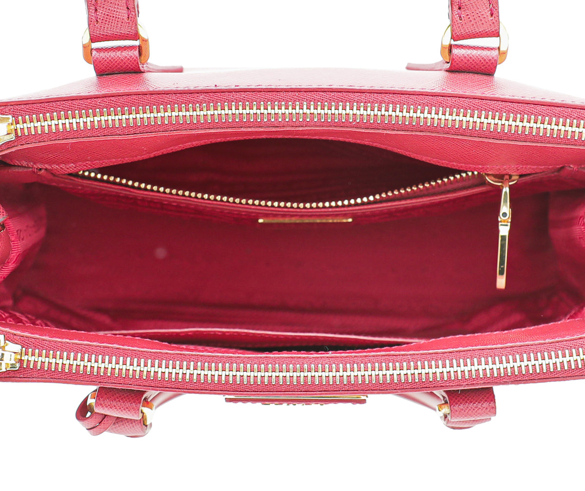 Prada Red Lux Galleria Small Tote Bag