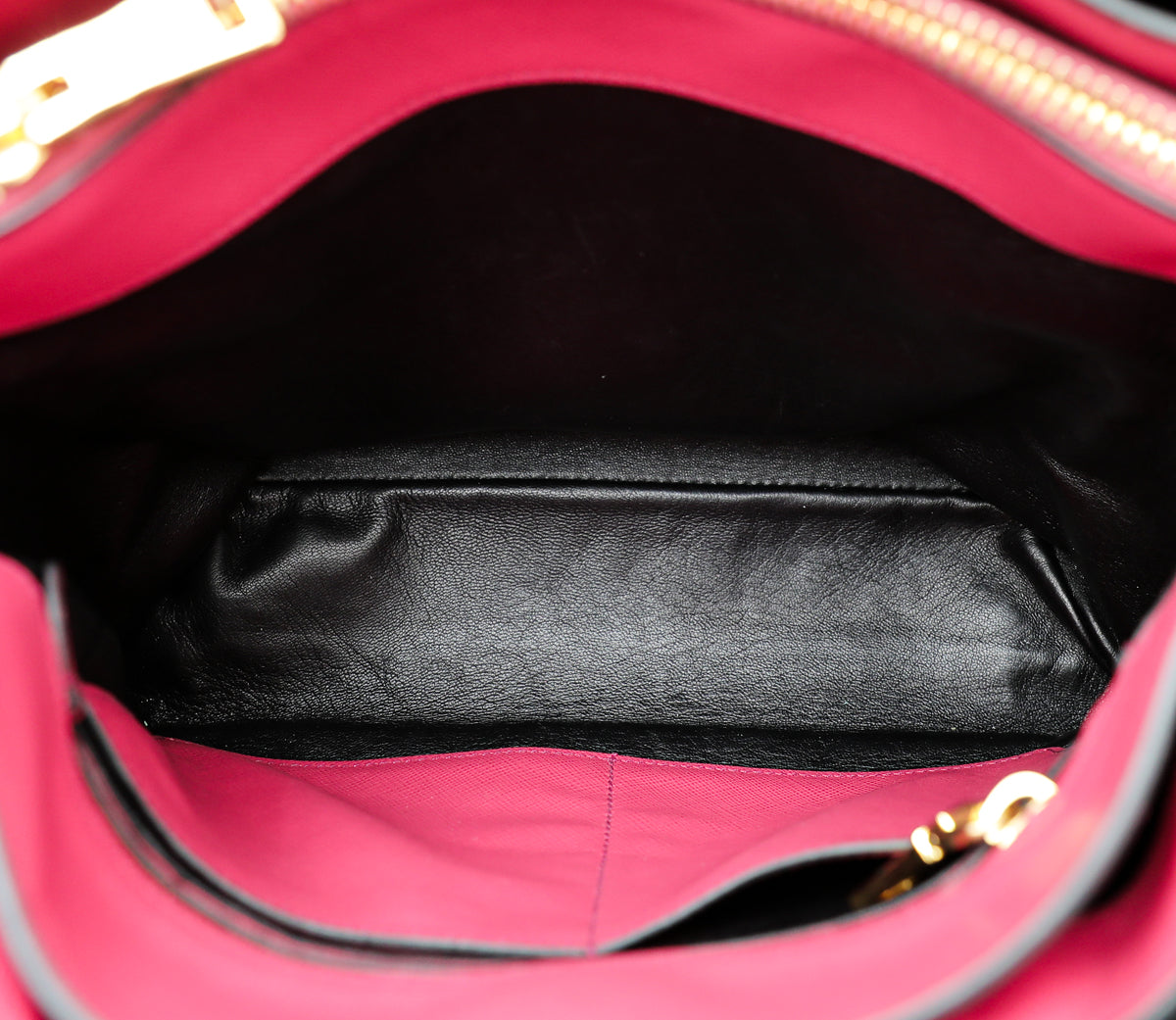 Prada Fuchsia Soft Triple Pocket Tote Bag