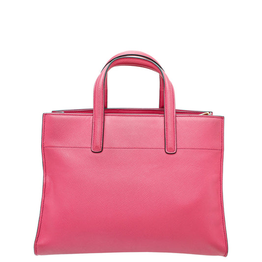 Prada Fuchsia Soft Triple Pocket Tote Bag