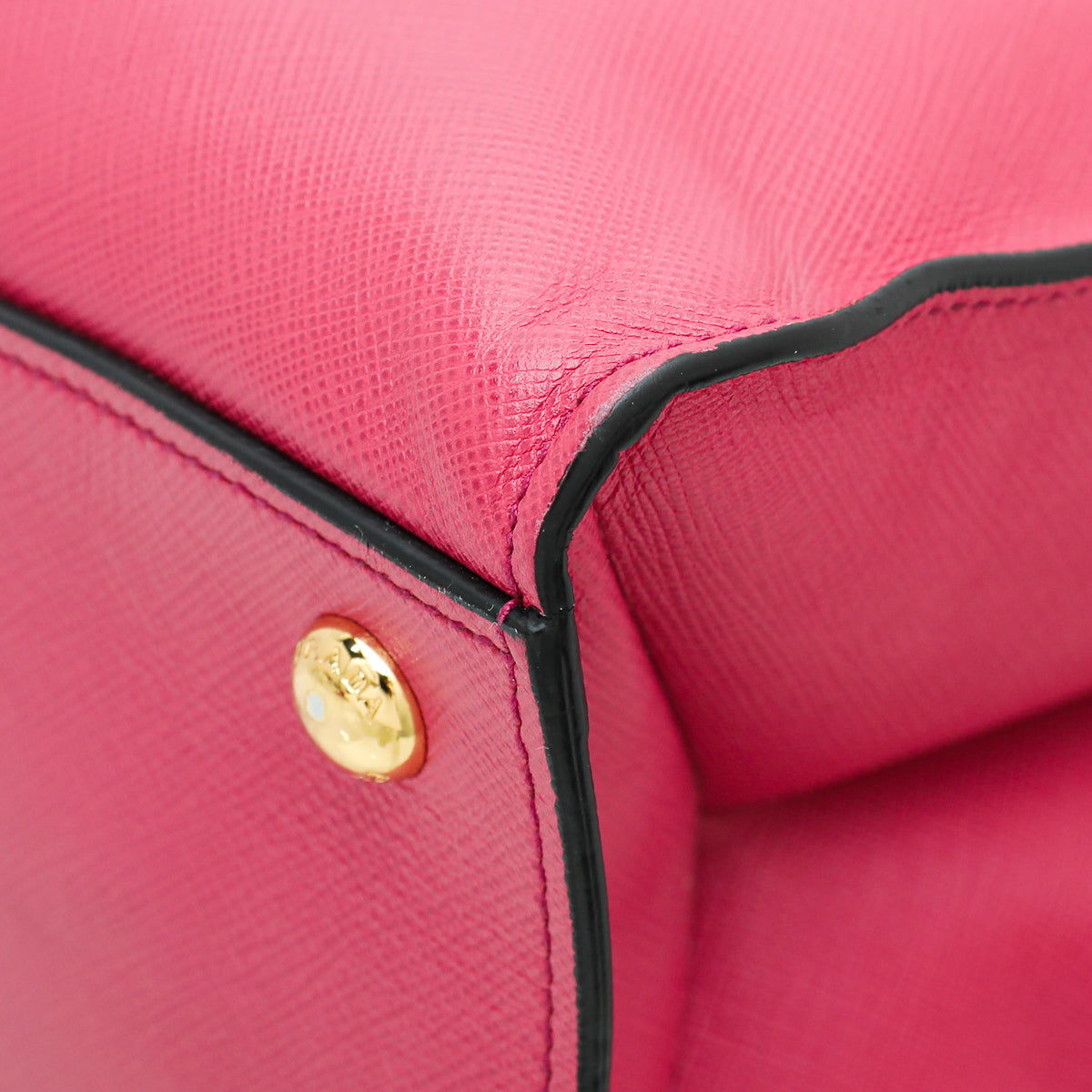 Prada Fuchsia Soft Triple Pocket Tote Bag