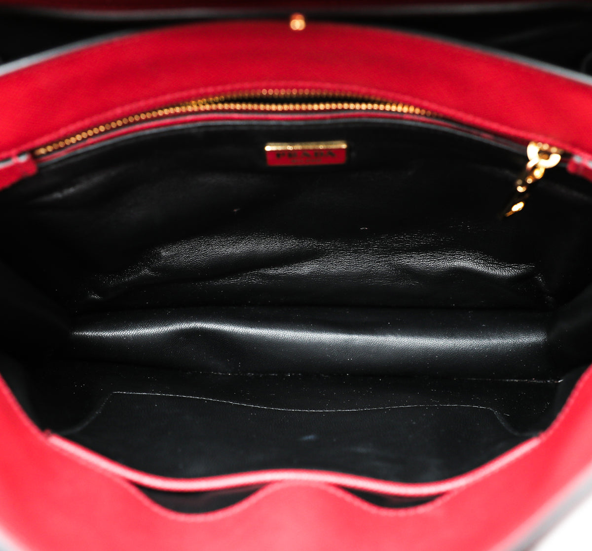 Prada Tricolor Turn Lock Top Handle Tote Bag