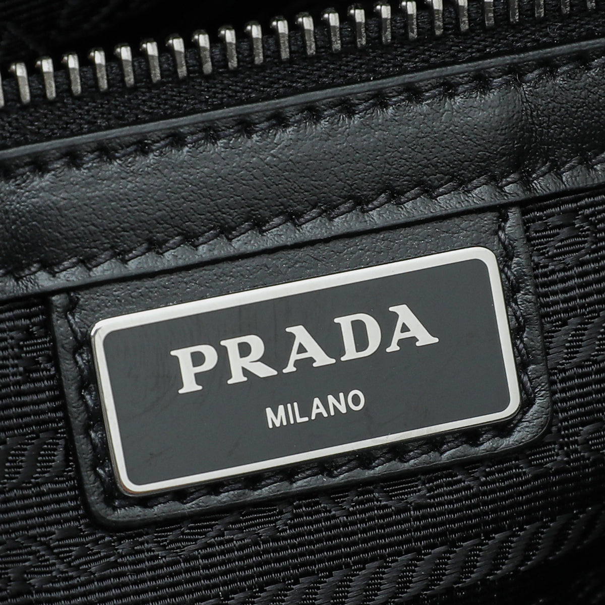 Prada Black Men's Brique Crossbody Bag