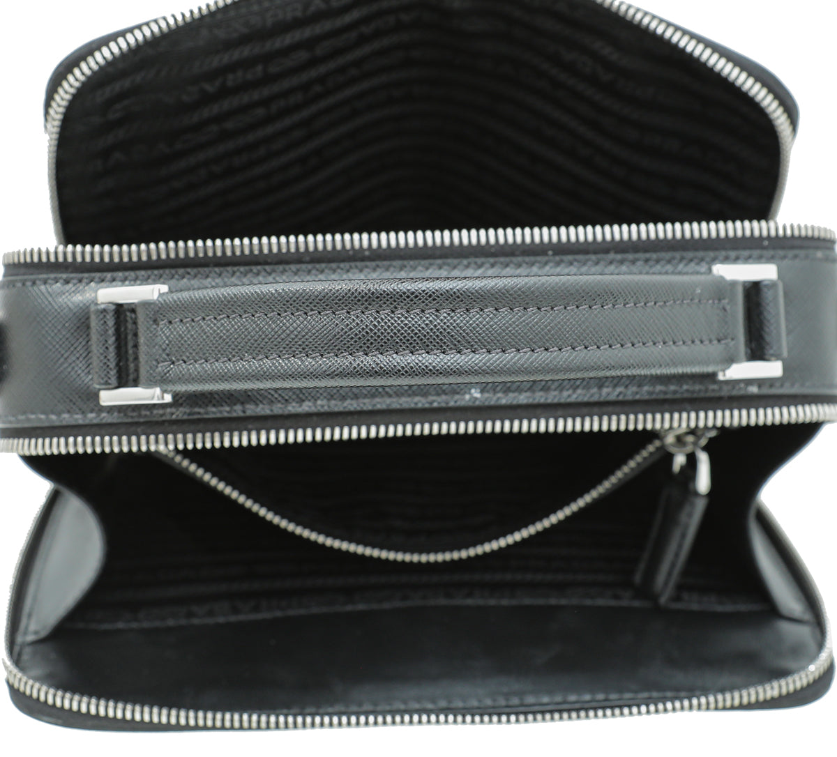 Prada Black Men's Brique Crossbody Bag