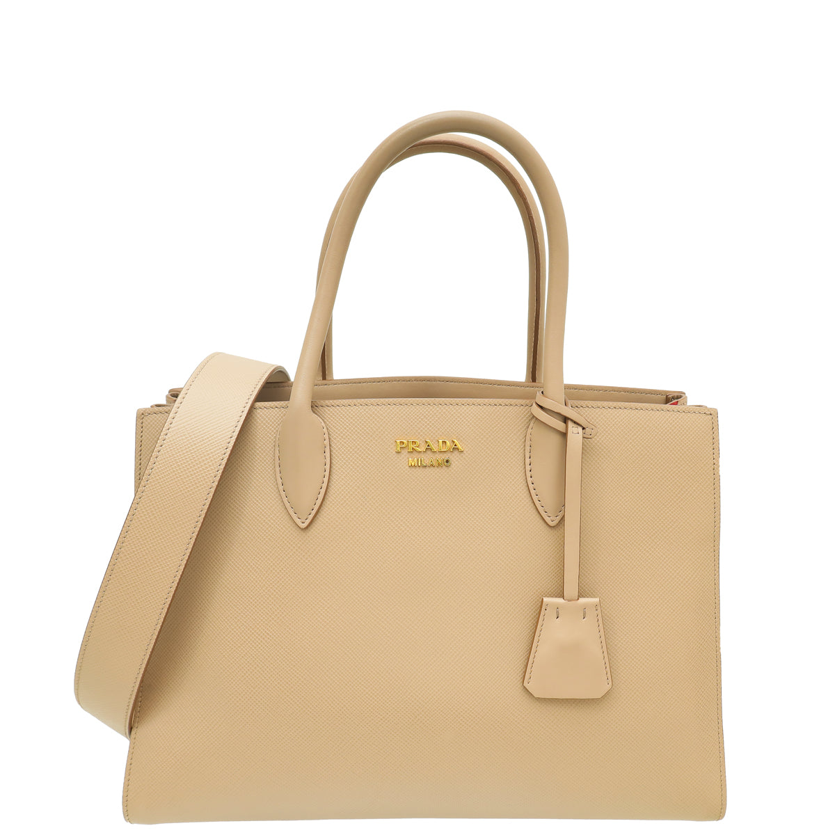 Prada Nude Cuir Tote Bag