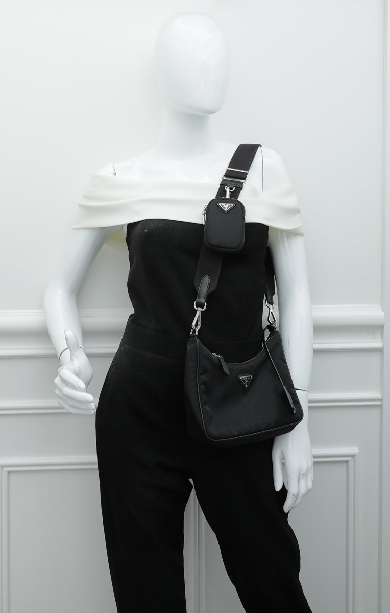 Prada Black Re-Nylon Re-Edition 2005 Bag