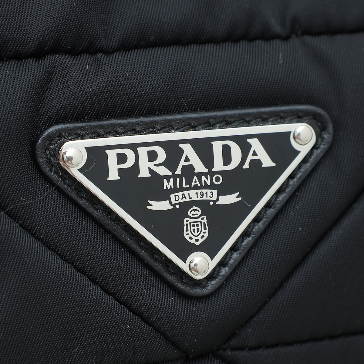 Prada Black Padded Re-Nylon Shoulder Bag