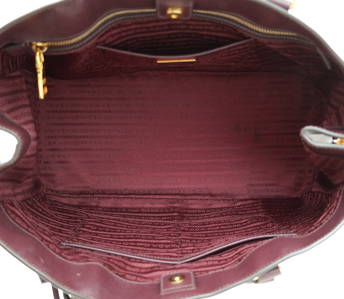 Prada Burgundy Lux Gardener's Tote Large Bag