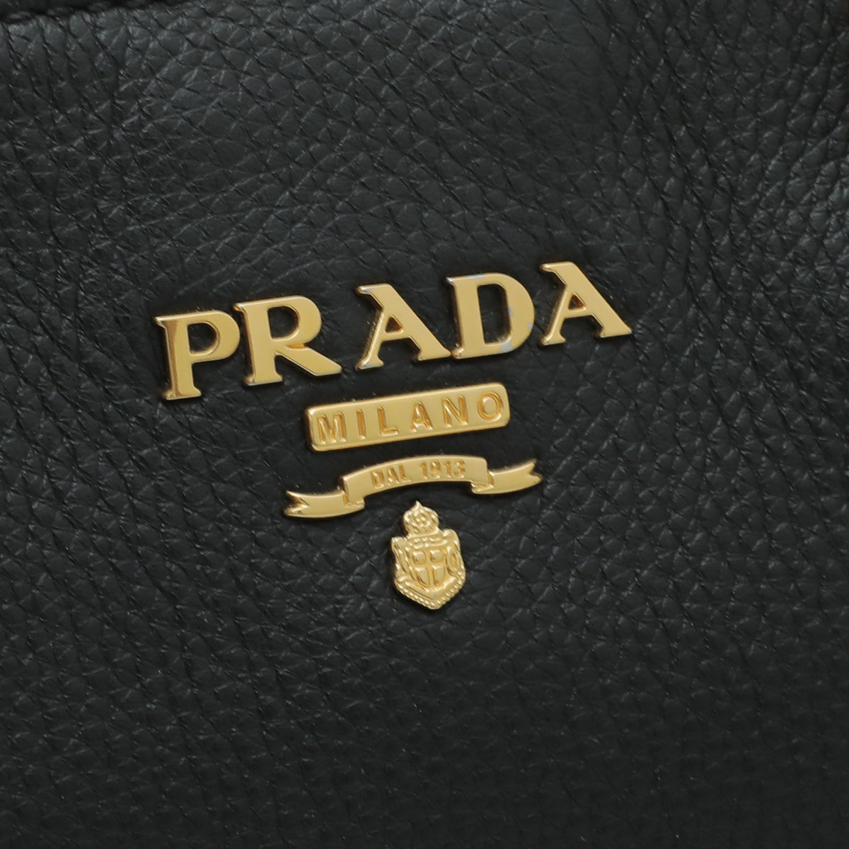 Prada Black Vitello Daino Vertical Convertible Tote Bag