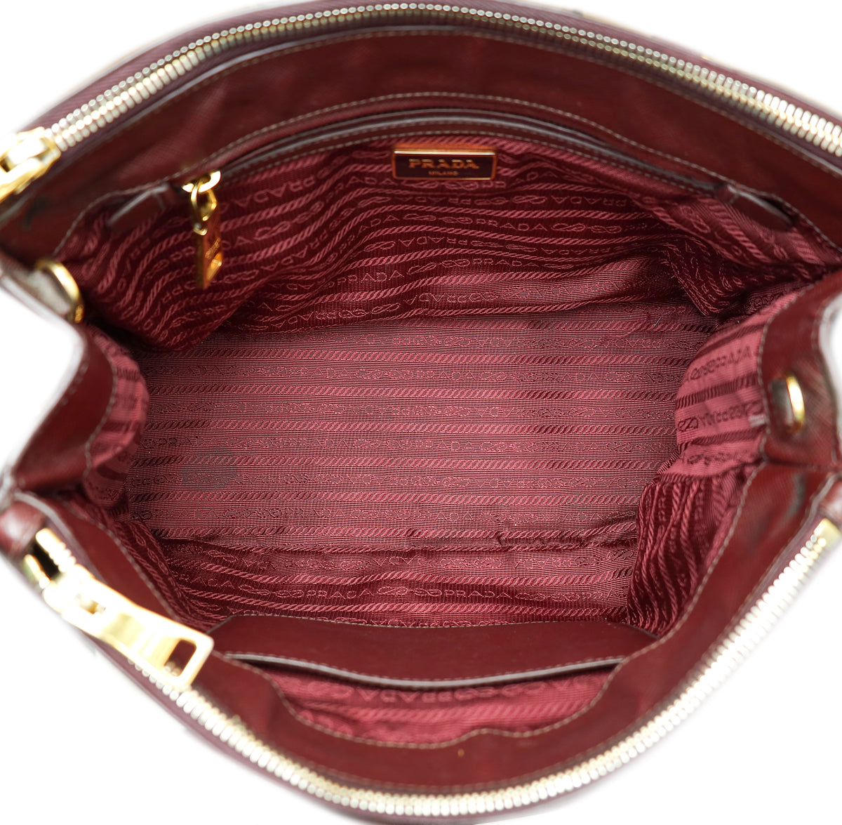 Prada Burgundy Lux Galleria Medium Bag