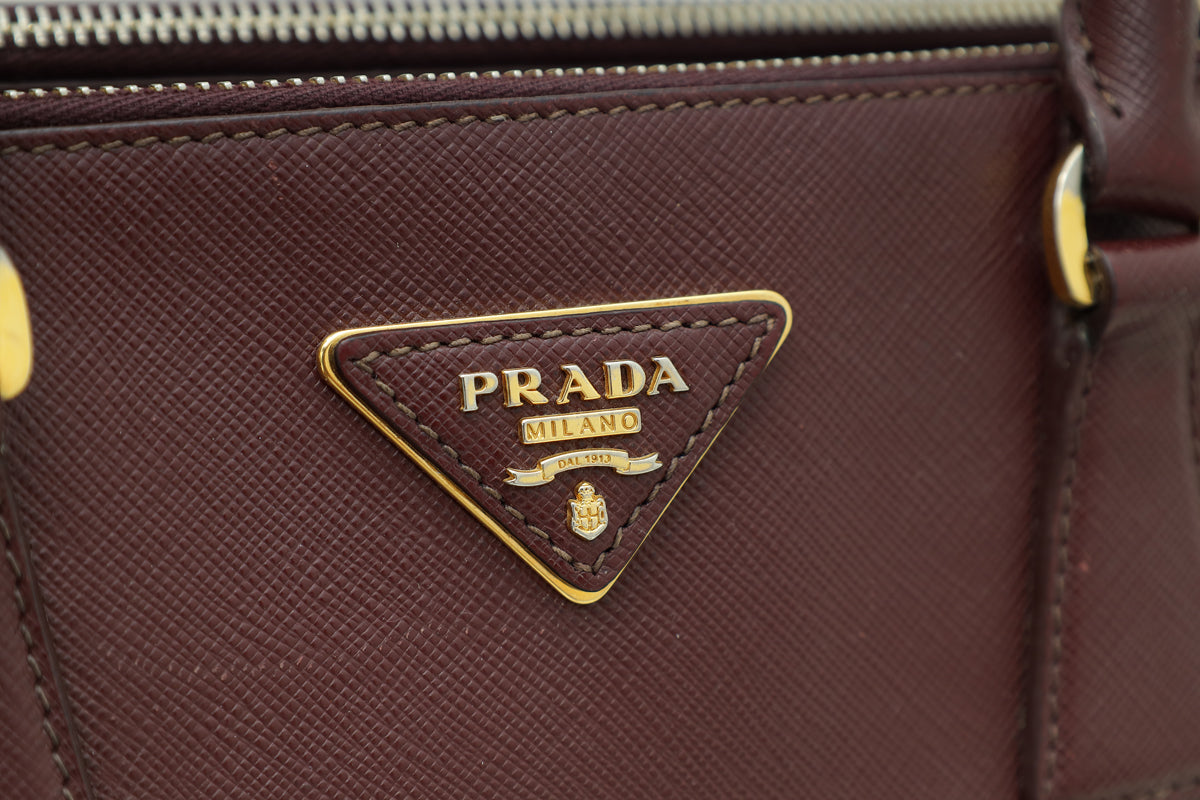 Prada Burgundy Lux Galleria Medium Bag