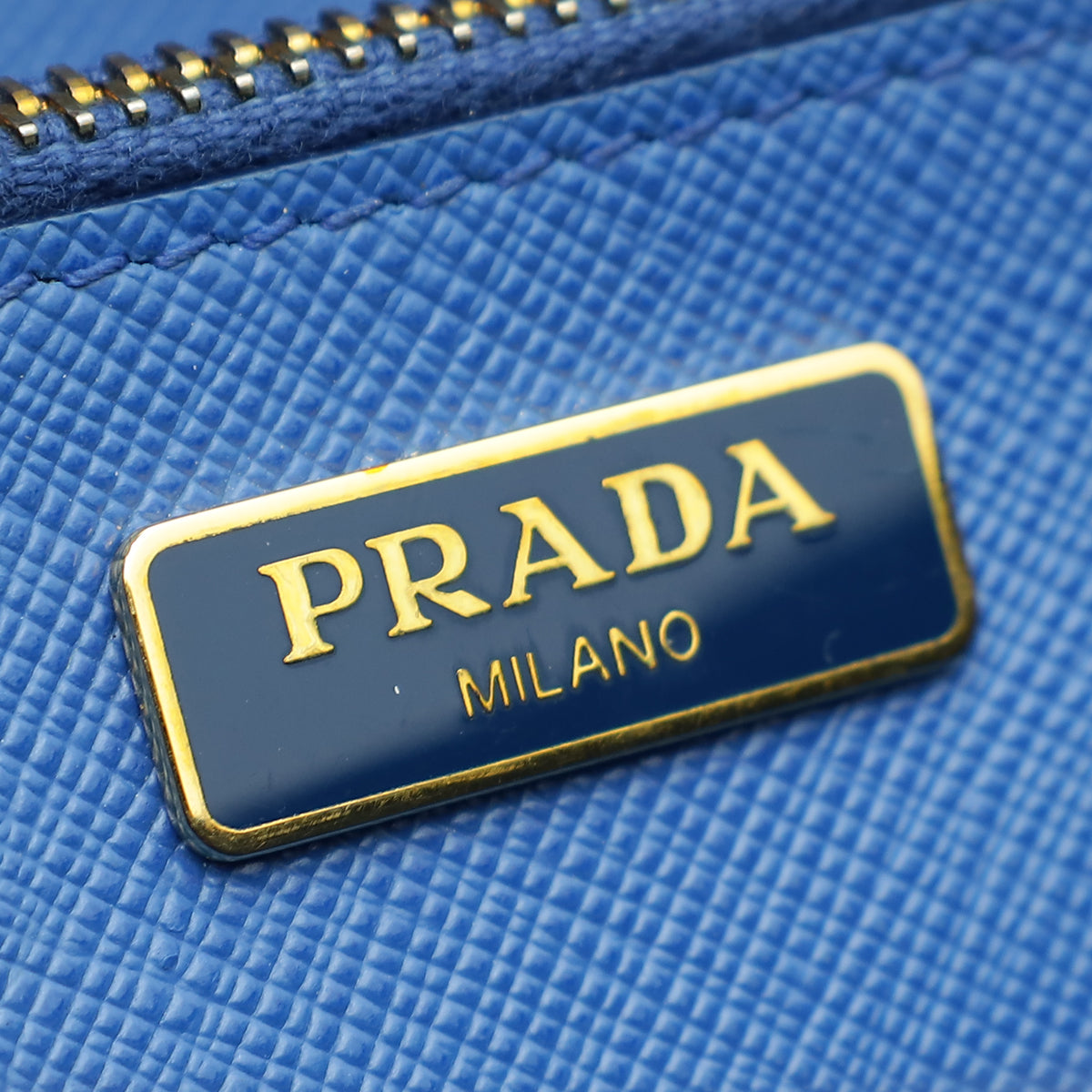 Prada Blue Lux Wallet on Strap