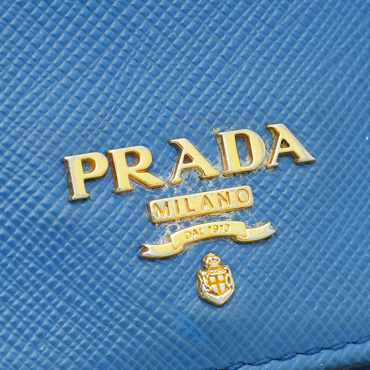 Prada Blue Lux Wallet on Strap