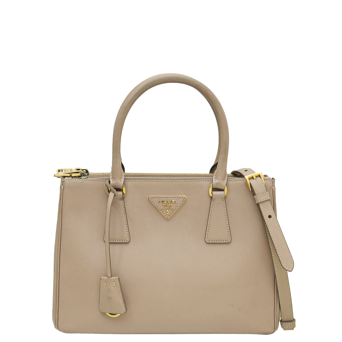 Prada Beige Lux Galleria Medium Tote Bag