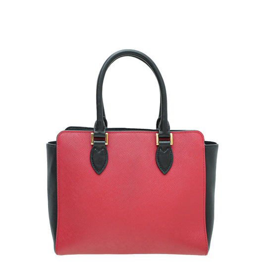 Prada Bicolor Tote Top Handle Bag