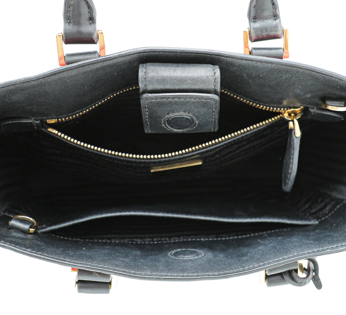 Prada Bicolor Tote Top Handle Bag