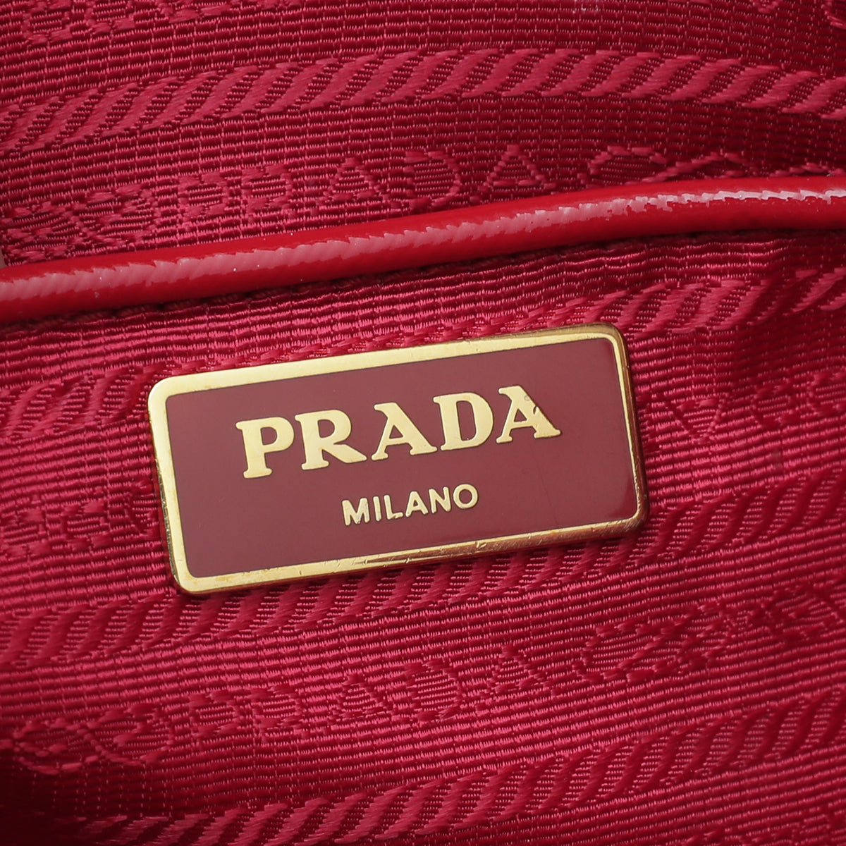 Prada Red Vernice Vertical Tote Bag