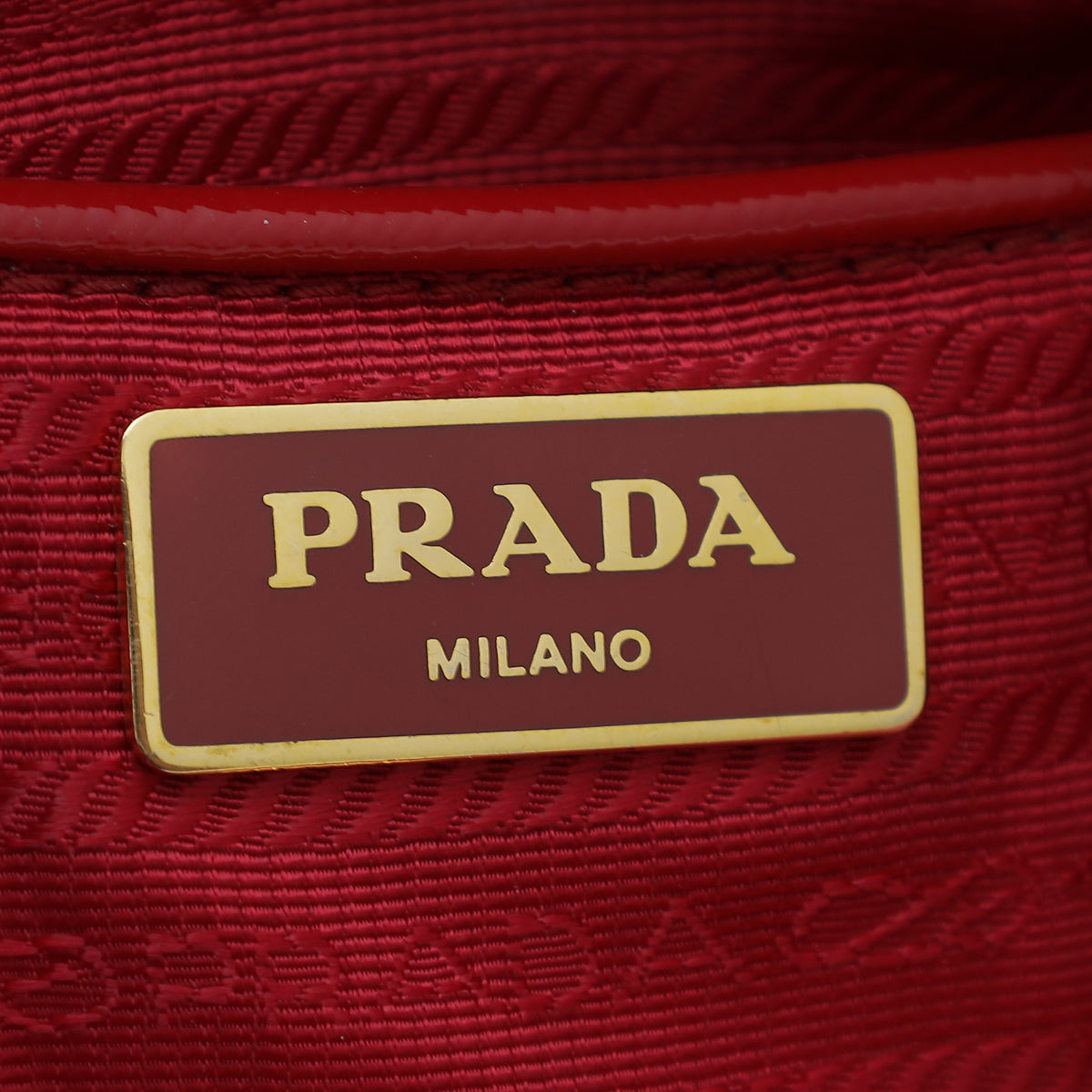 Prada Red Vernice Vertical Tote Bag