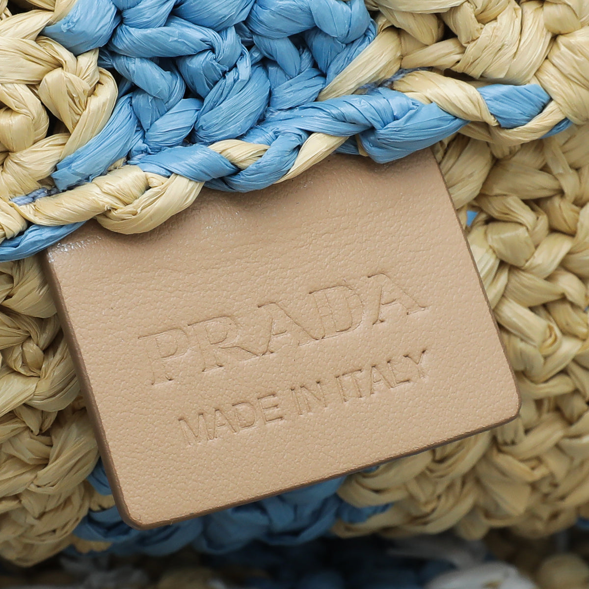 Prada Bicolor Raffia Large Tote Bag