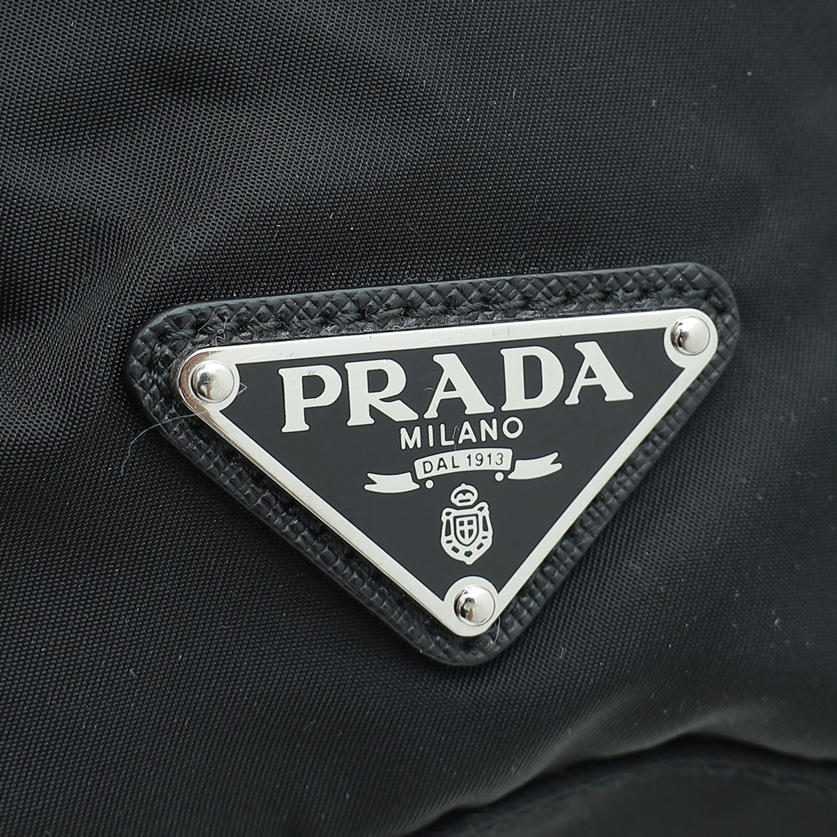 Prada Black Re-Nylon Studs Vela Backpack Bag