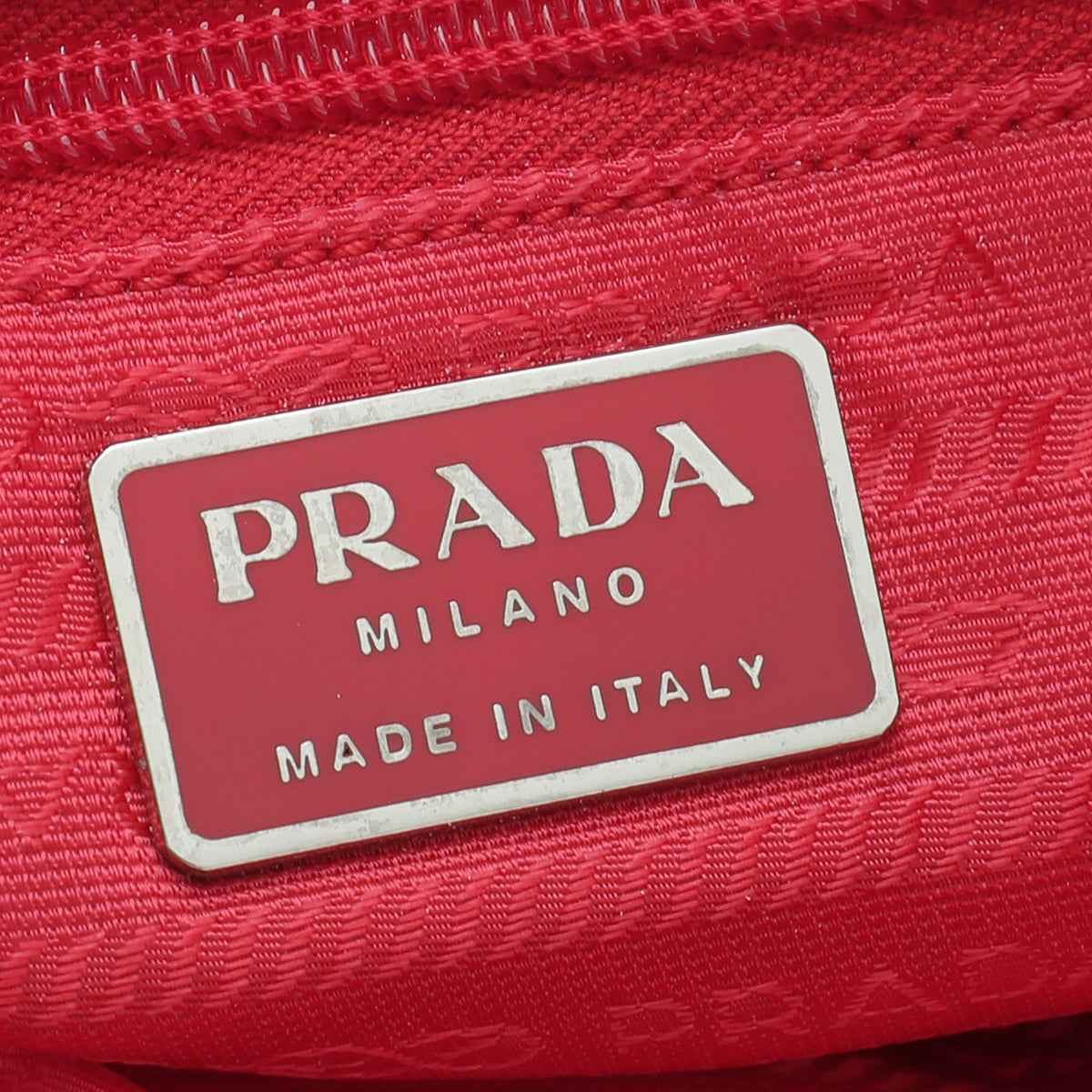 Prada Red Miele Vela Nylon Small Backpack Bag