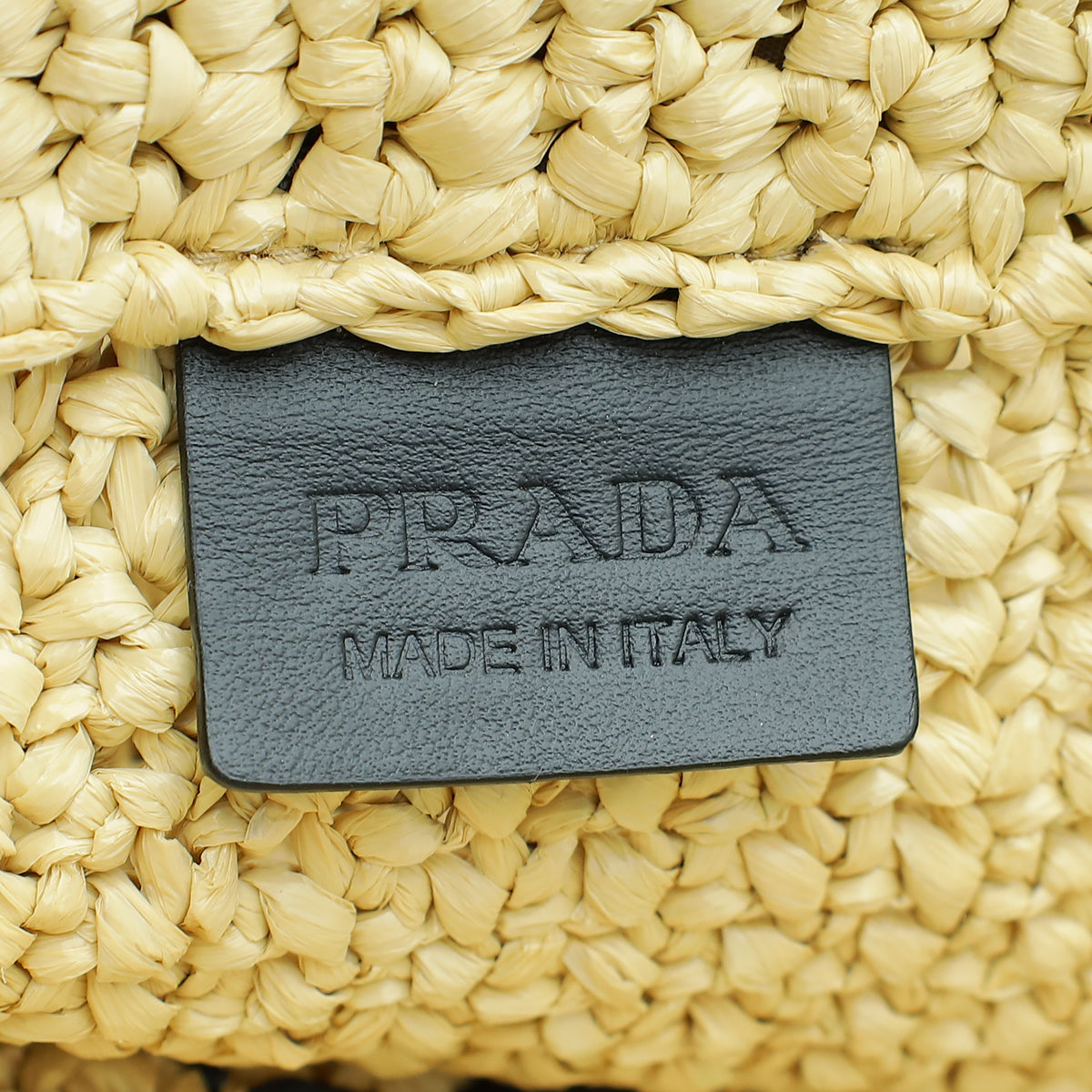 Prada Natural Crochet Tote Raffia-Effect Yarn Large Bag