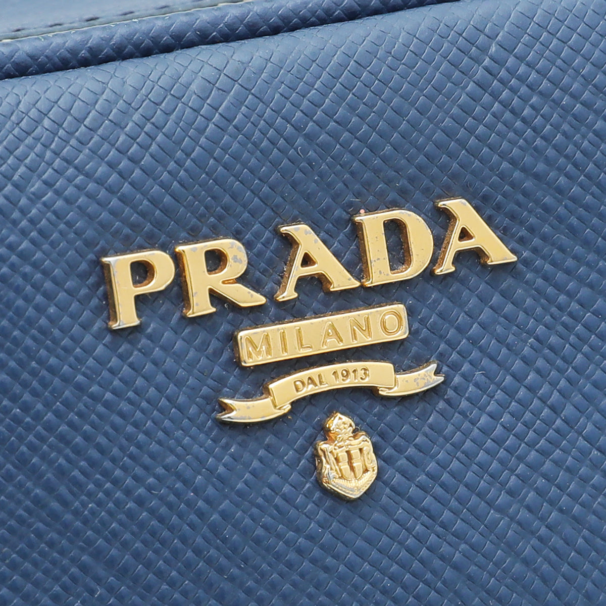 Prada Blue Double Zip Camera Crossbody Bag