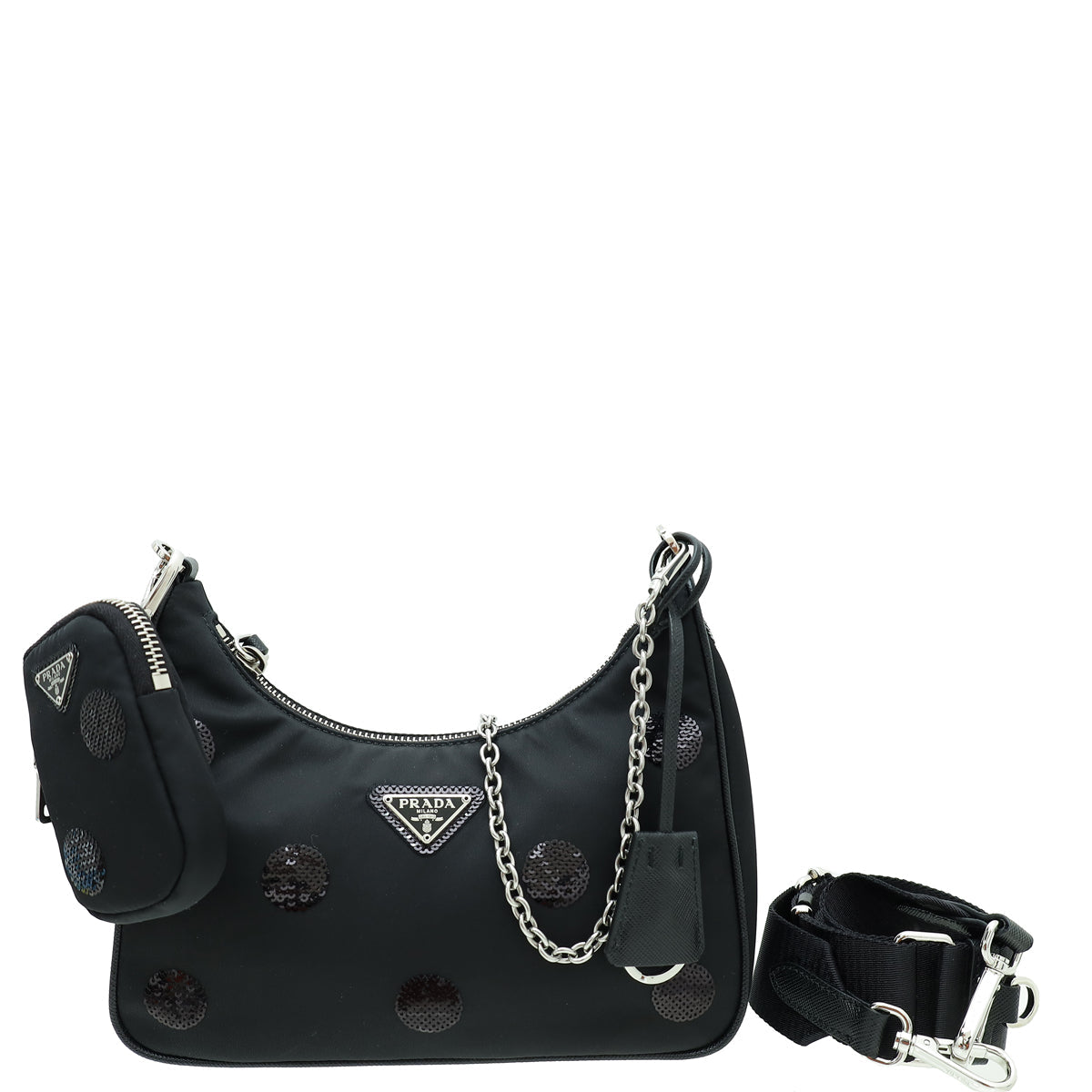 Prada Black Tessuto Ricamo Bag