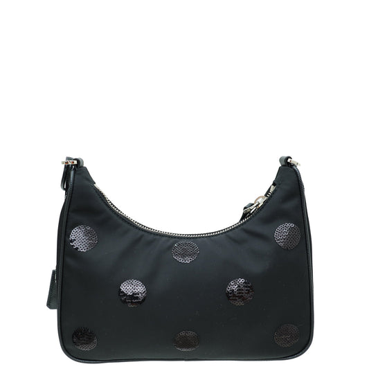 Prada Black Tessuto Ricamo Bag