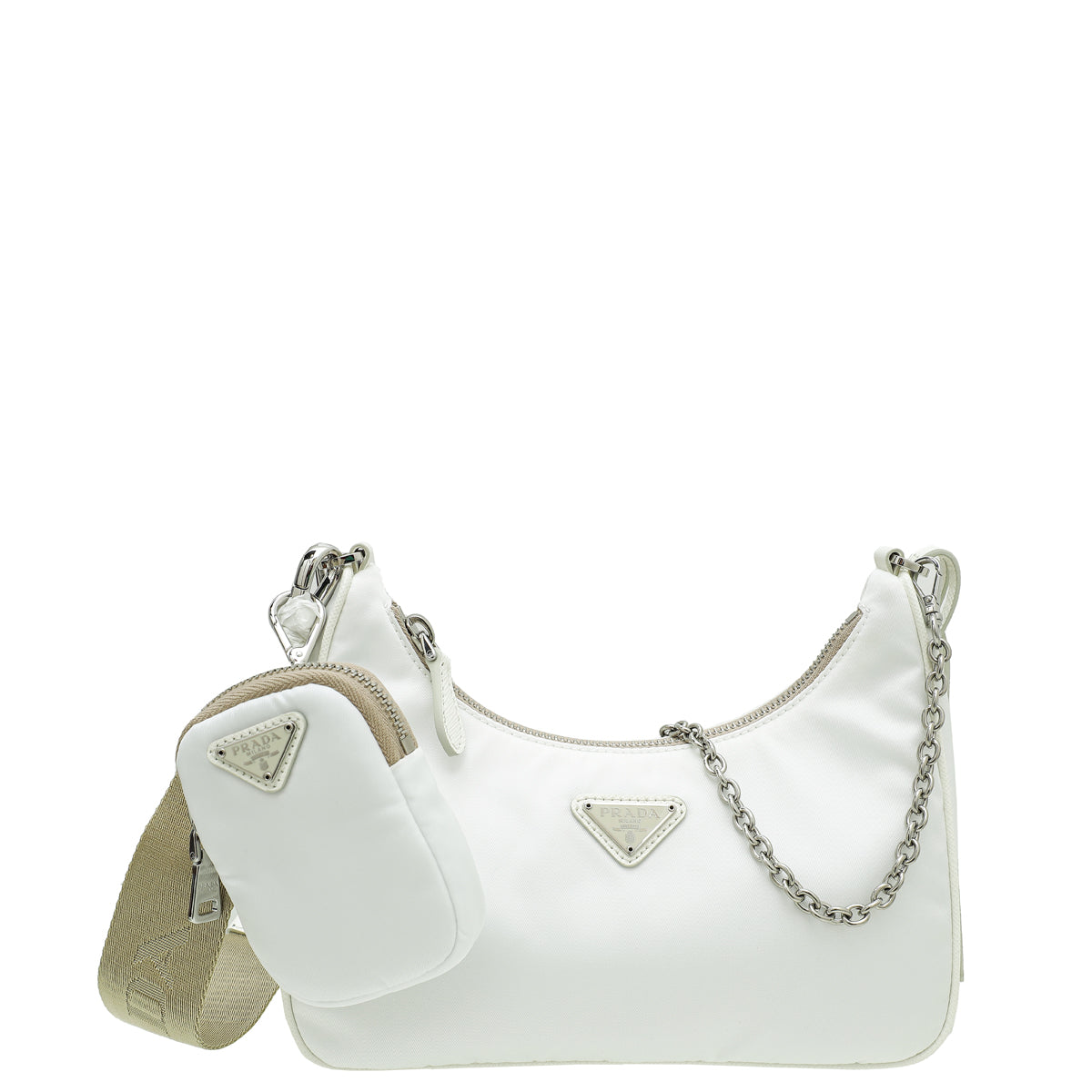 Prada Bianco Re-Nylon Tessuto Re-Edition 2005 Bag