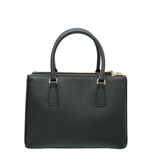 Prada Black Lux Galleria Tote Medium Bag