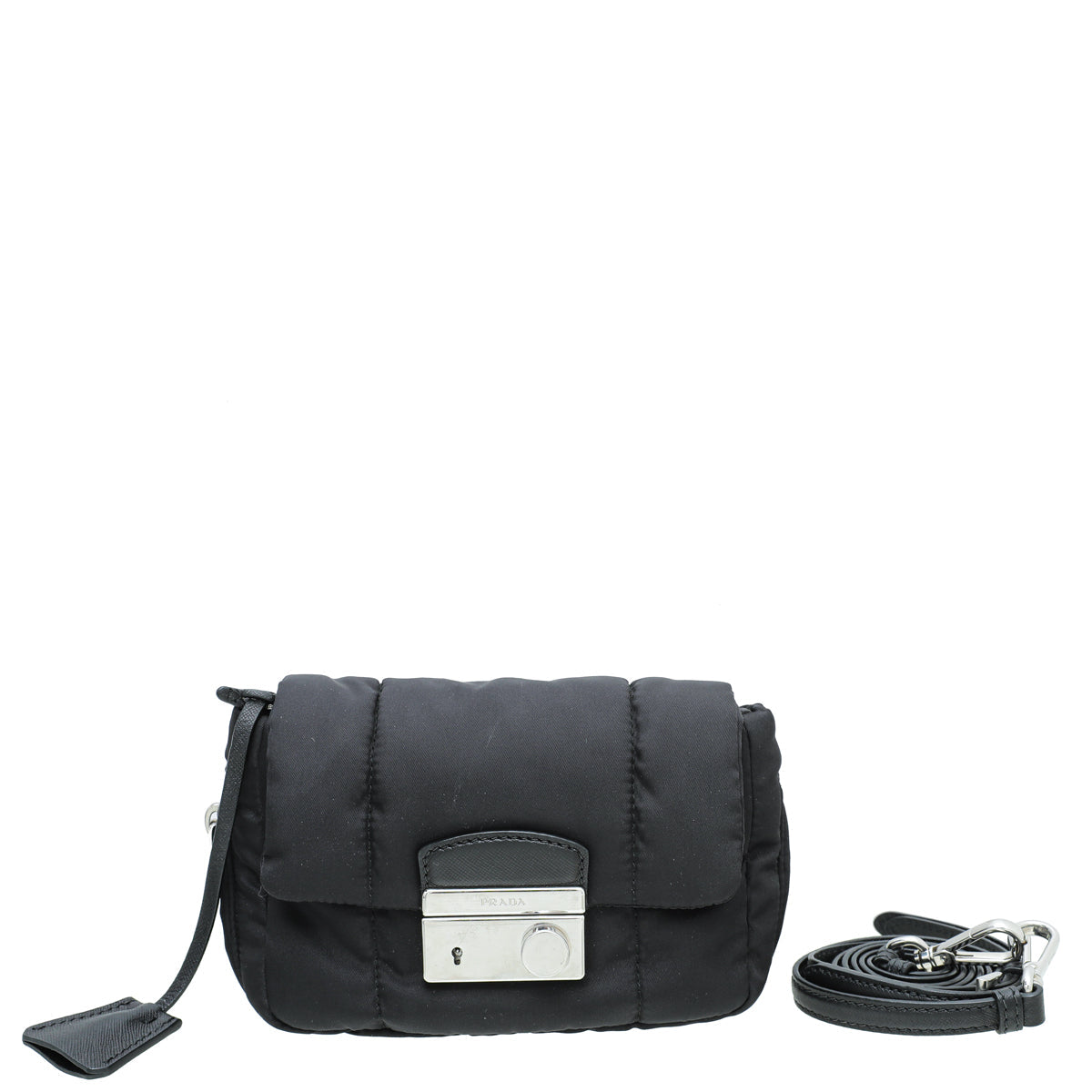 Prada Black Tessuto Bomber Crossbody Bag