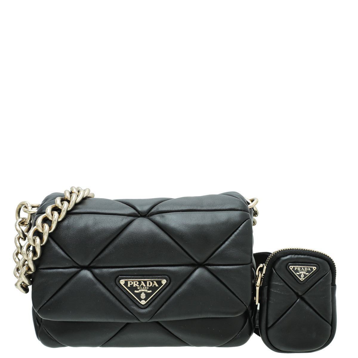 Prada Black System Nappa Patchwork Bag