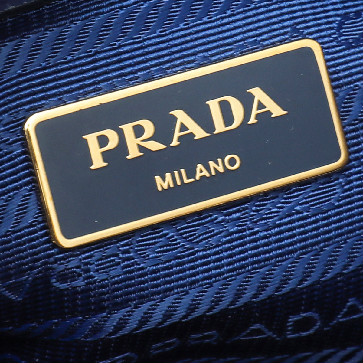 Prada Blue Vernice Promenade Bag